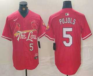 Men's St Louis Cardinals #5 Albert Pujols Red 2024 City Connect Limited Stitched Jersey,We sell and wholesale Men's St Louis Cardinals #5 Albert Pujols Red 2024 City Connect Limited Stitched Jersey on line form chian!